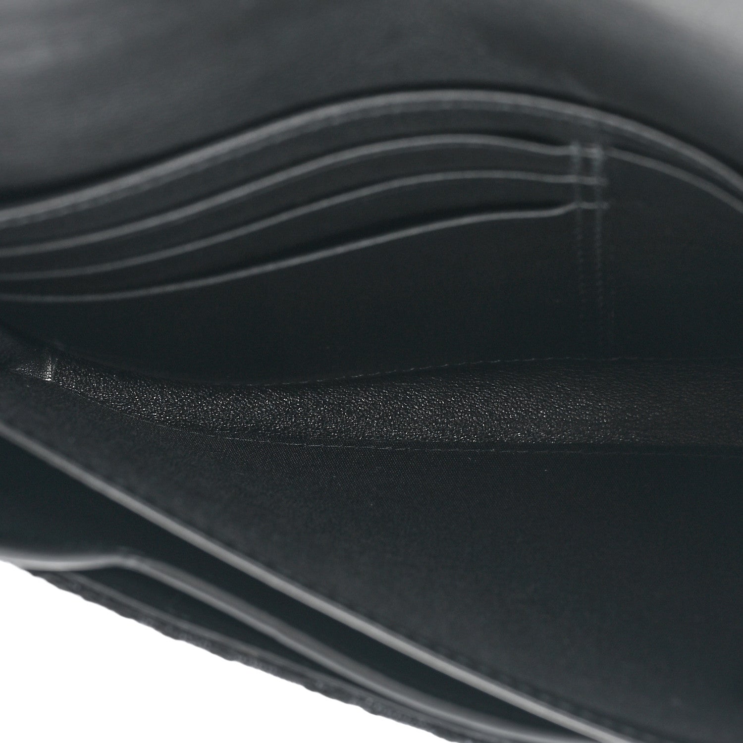 Christian Dior HOMME Oblique Double Saddle Wallet Black 7 of 16