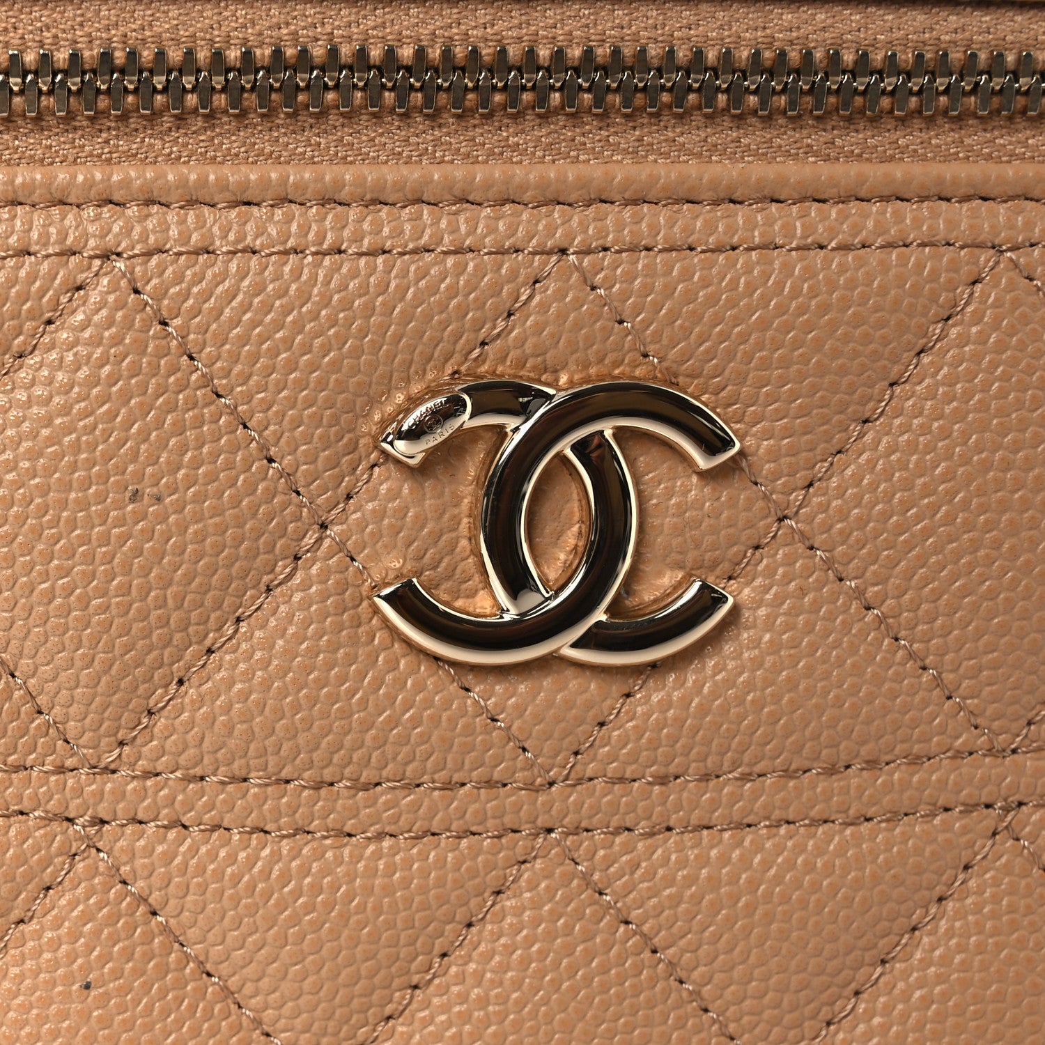 Chanel Caviar Quilted Trendy Handle Slim Vanity Beige 11 of 11