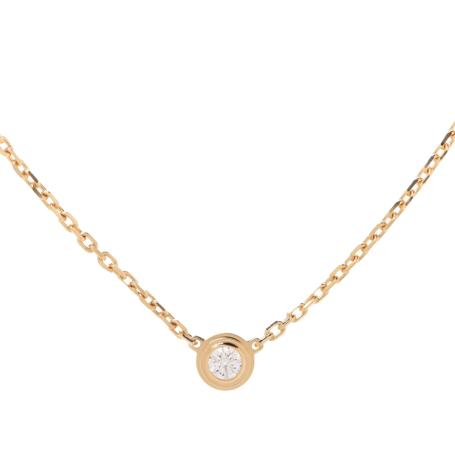 Cartier 18K Yellow Gold Diamond XS D'Amour Pendant Necklace 4 of 8
