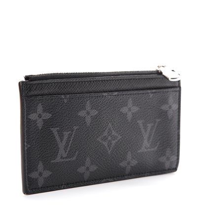 Louis Vuitton Monogram Eclipse Taiga Coin Card Holder 2 of 10