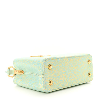 Louis Vuitton Taurillon Summer Stardust Mini Capucines Vert D'eau 4 of 10