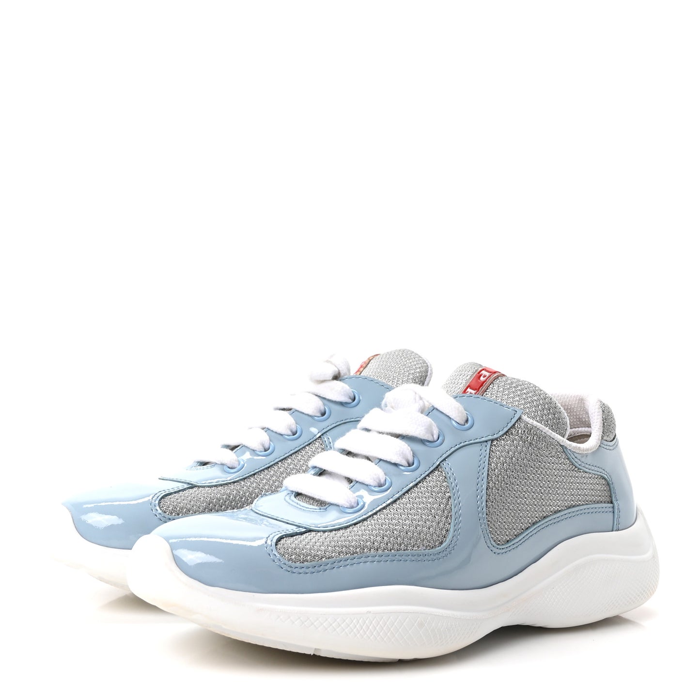 Patent America's Cup Patchwork Sneakers 36.5 Celeste