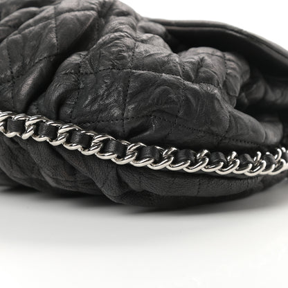 Chanel Washed Lambskin Quilted Medium Chain Around Messenger Black 10 of 10