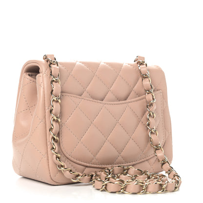 Chanel Lambskin Quilted Mini Square Flap Beige 2 of 9