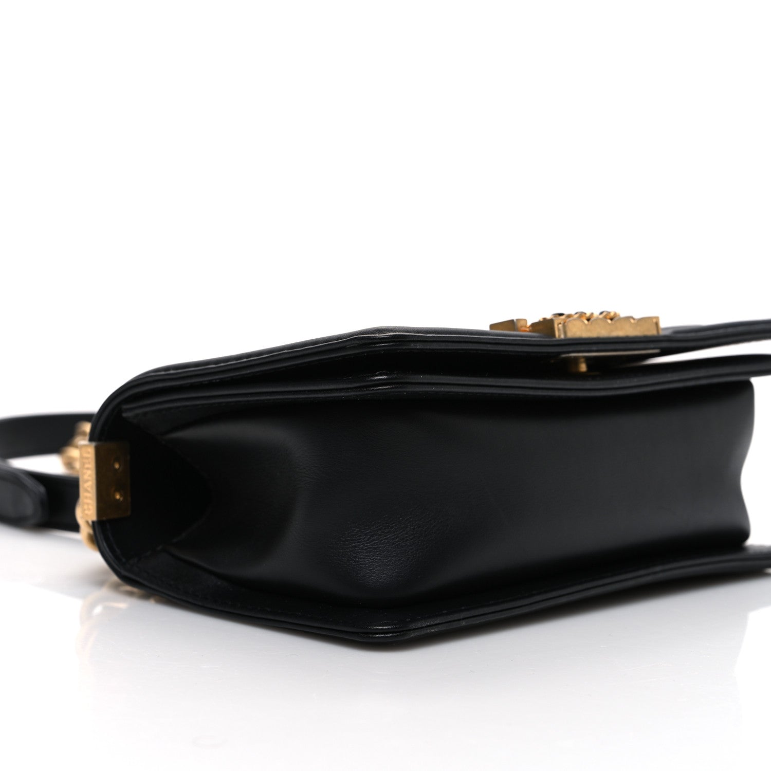 Chanel Lambskin Quilted Small Chain Around Boy Flap Black 9 of 15