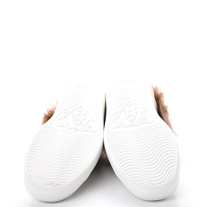 Gucci Calfskin Wool Web Bee Embroidered Womens Ace Sneakers 37 White 6 of 10