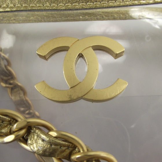 Chanel Vinyl Naked Shopping Tote Gold 9 of 9