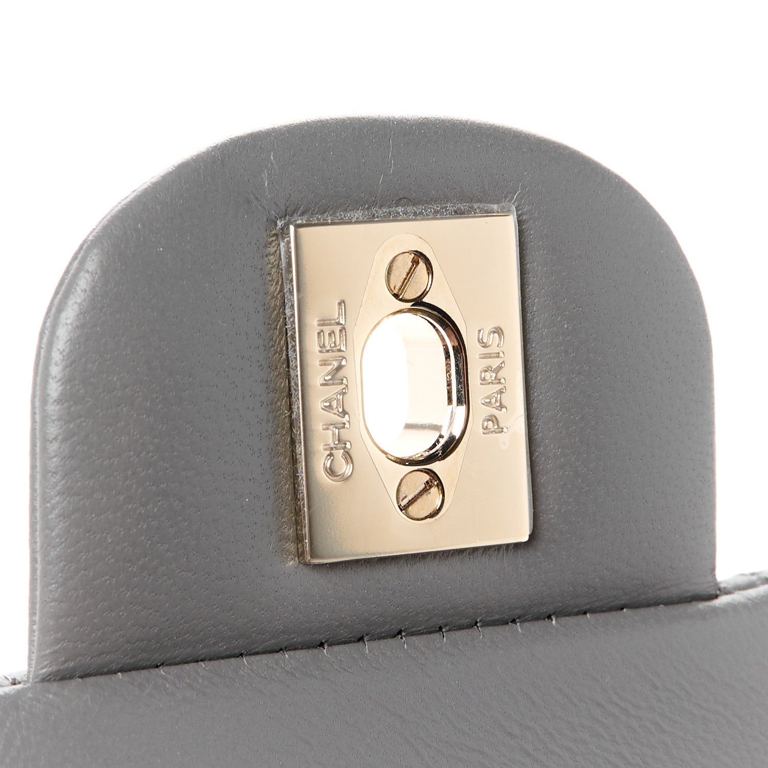 Chanel Lambskin Quilted Mini Rectangular Flap Dark Grey 7 of 12