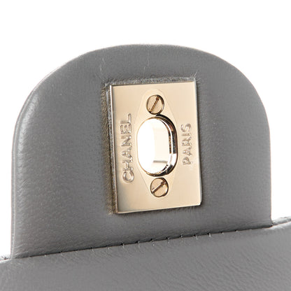 Chanel Lambskin Quilted Mini Rectangular Flap Dark Grey 7 of 12