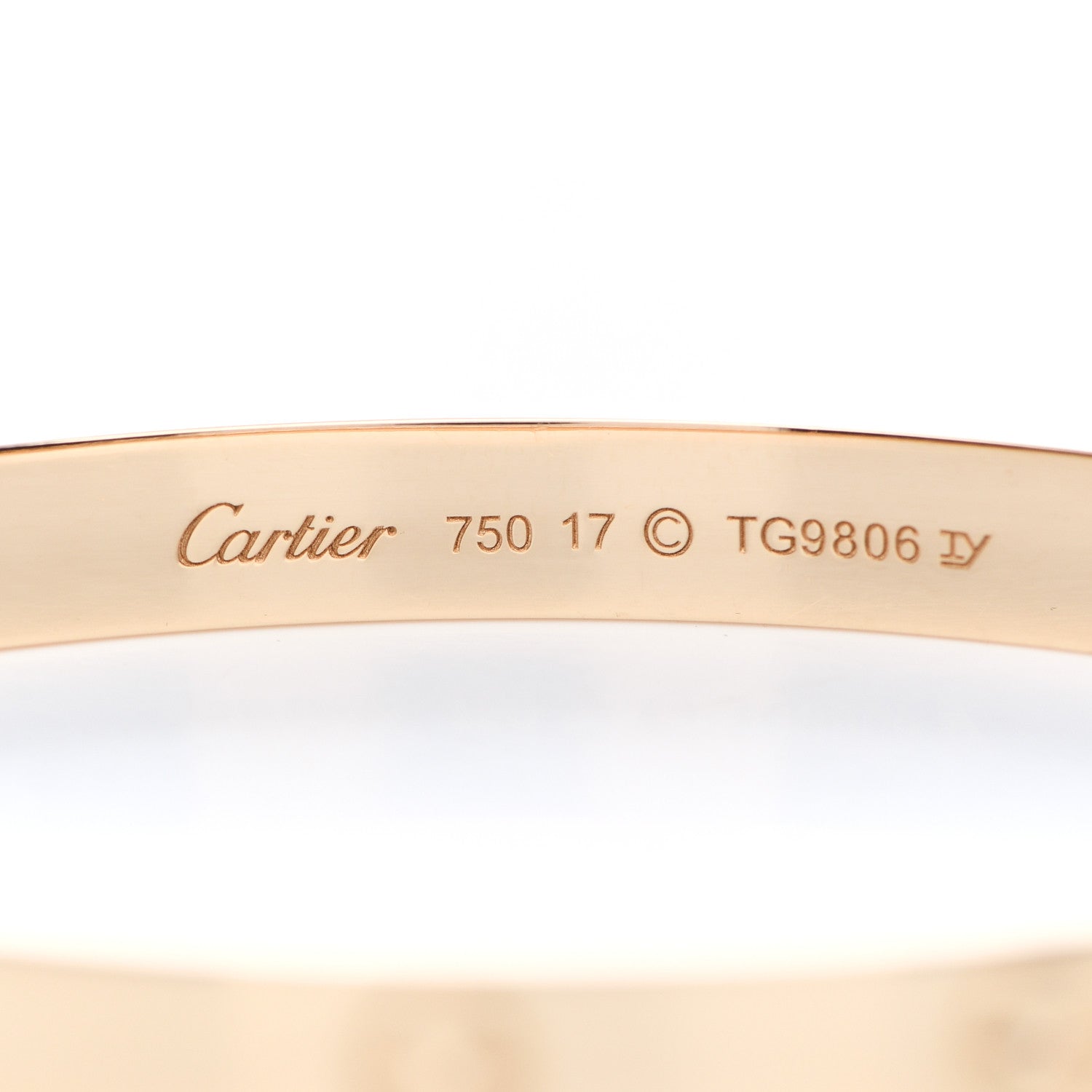 Cartier 18K Yellow Gold LOVE Bracelet 17 4 of 5