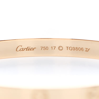 Cartier 18K Yellow Gold LOVE Bracelet 17 4 of 5