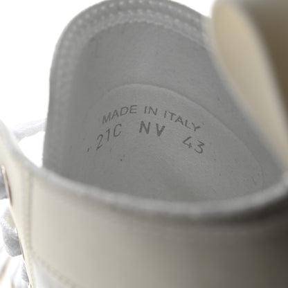 Christian Dior Technical Canvas Oblique Mens B23 High Top Sneakers 43 White 6 of 9