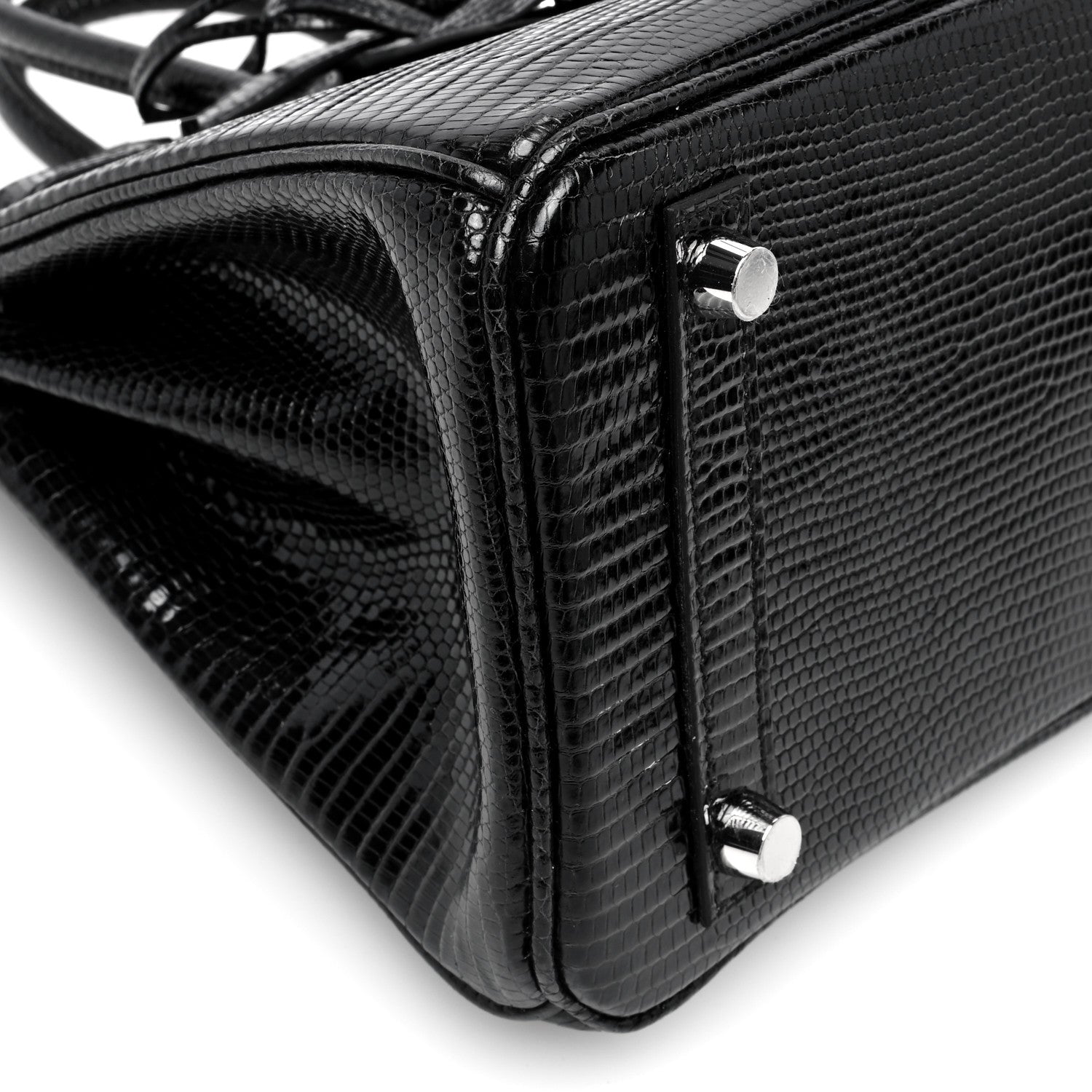 Hermes Lizard Birkin 25 Black 9 of 11