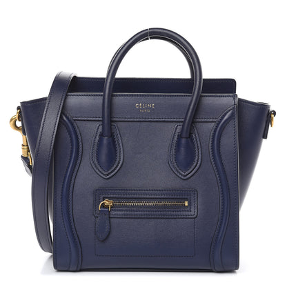 Celine Smooth Calfskin Nano Luggage Ink 1 of 11
