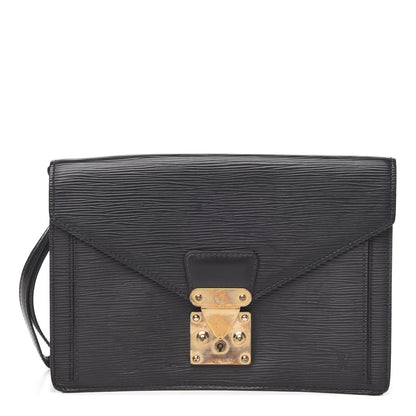 Louis Vuitton Epi Pochette Sellier Dragonne Clutch Black 1 of 13