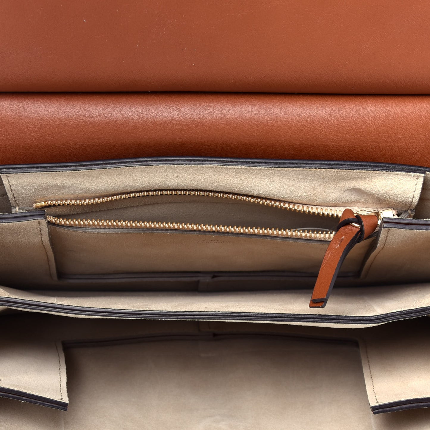 Suede Calfskin Medium Faye Shoulder Bag Tobacco