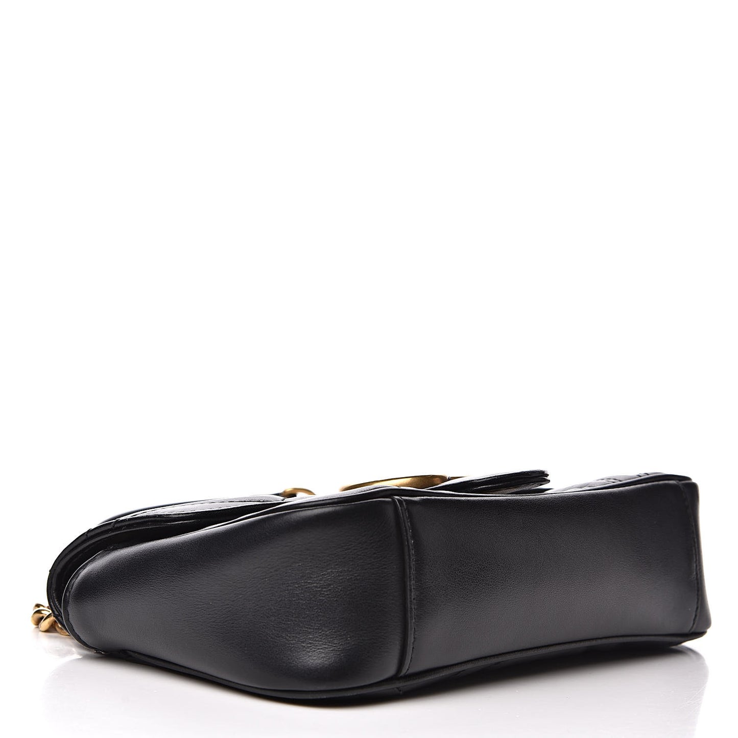Calfskin Matelasse Mini GG Marmont Shoulder Bag Black