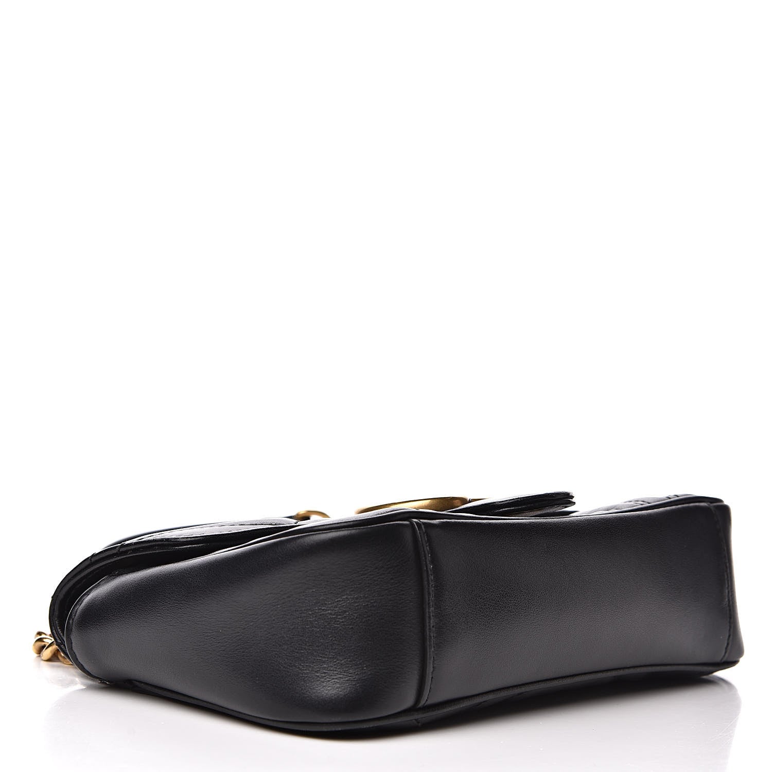 Gucci Calfskin Matelasse Mini GG Marmont Shoulder Bag Black 4 of 19