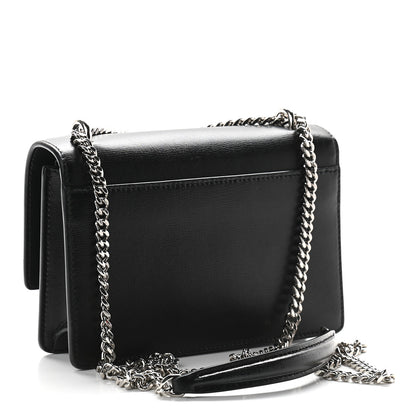 Saint Laurent Calfskin Monogram Sunset Chain Wallet Black 3 of 8