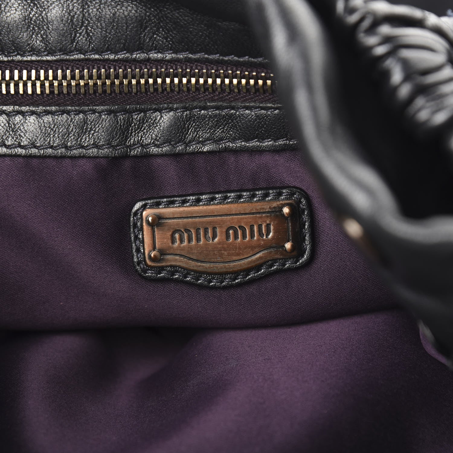Miu Miu Nappa Matelasse Tote Black 7 of 10