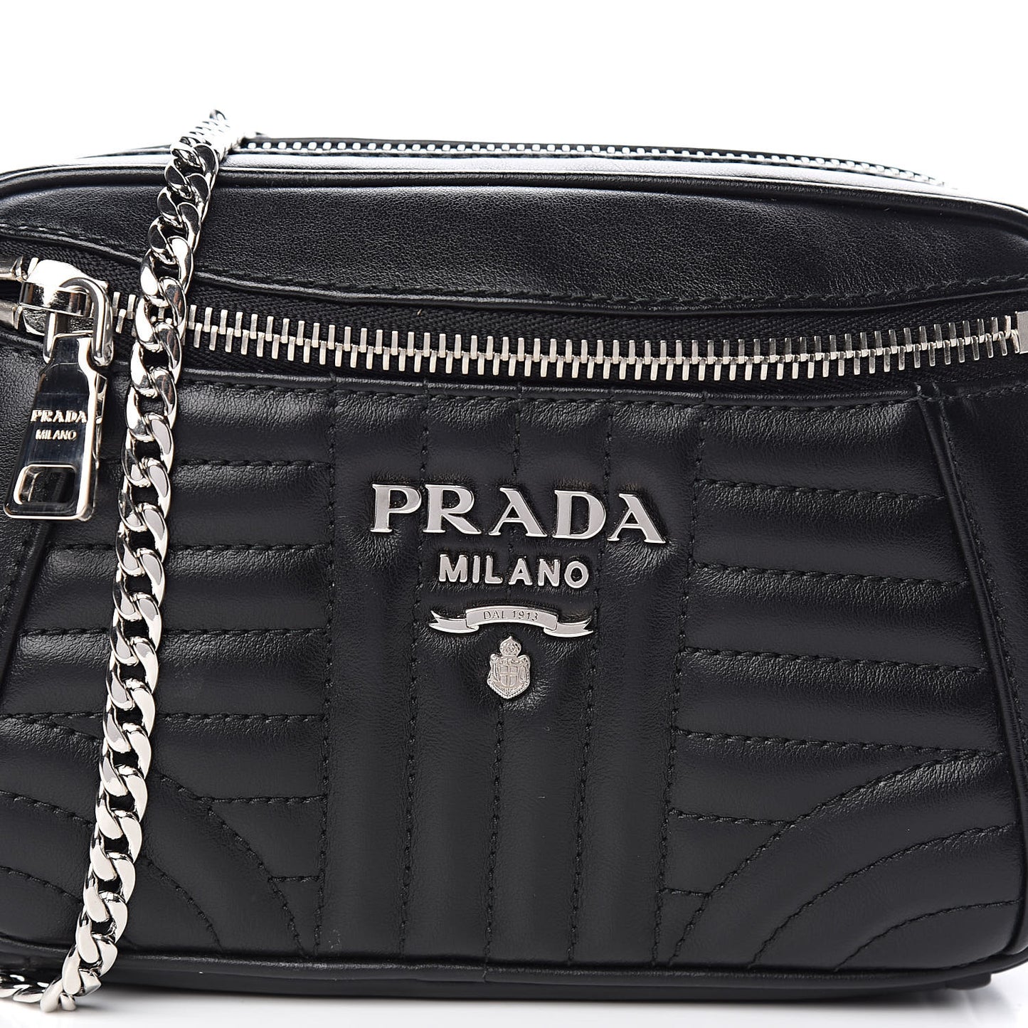 Soft Calfskin Impunture Diagramme Belt Bag Black