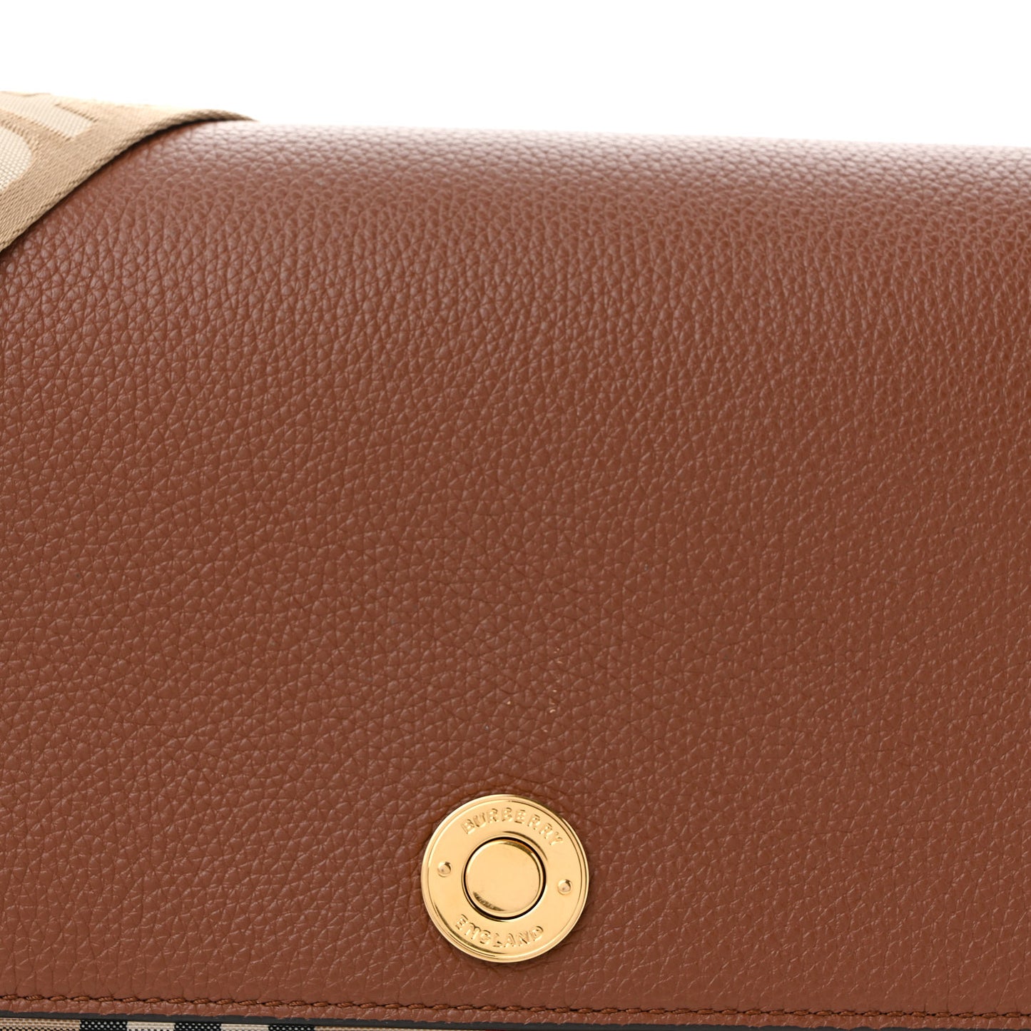 Calfskin Vintage Check Note Crossbody Bag Tan