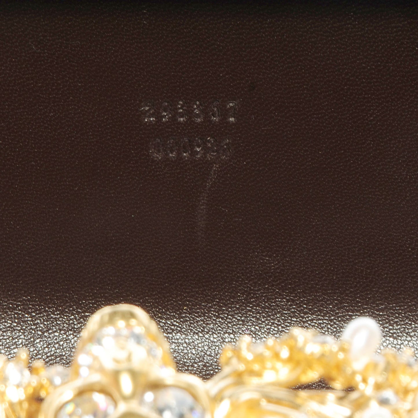 Python Pearl Knuckle-Duster Box Clutch Flesh Gold