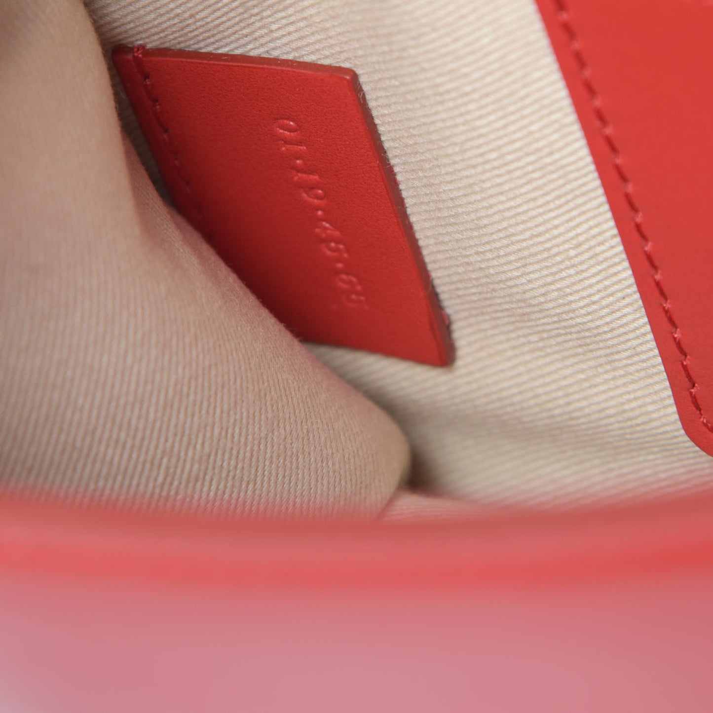 Calfskin Suede C Clutch With Chain Plaid Red
