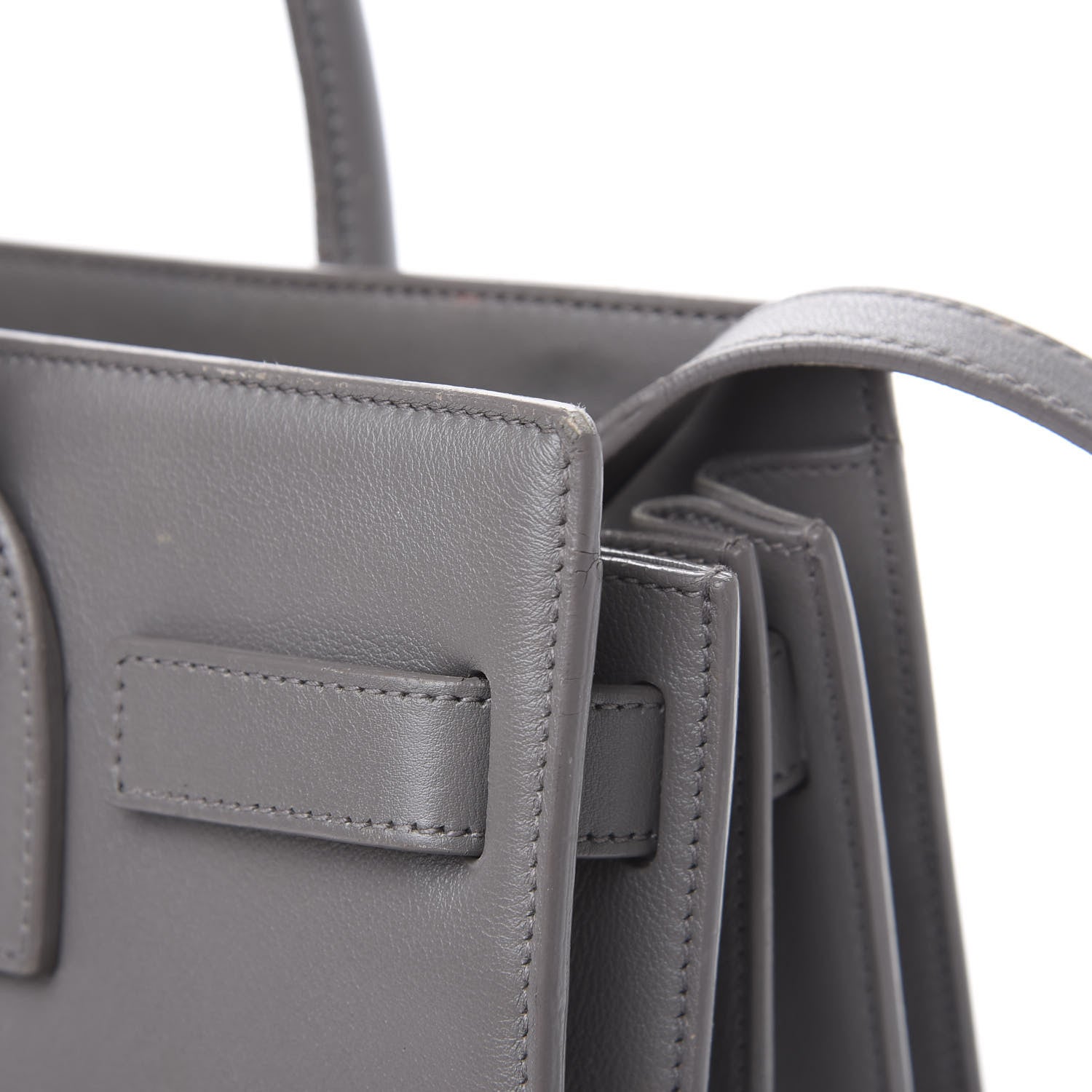 Saint Laurent Calfskin Baby Sac de Jour Fog 8 of 16