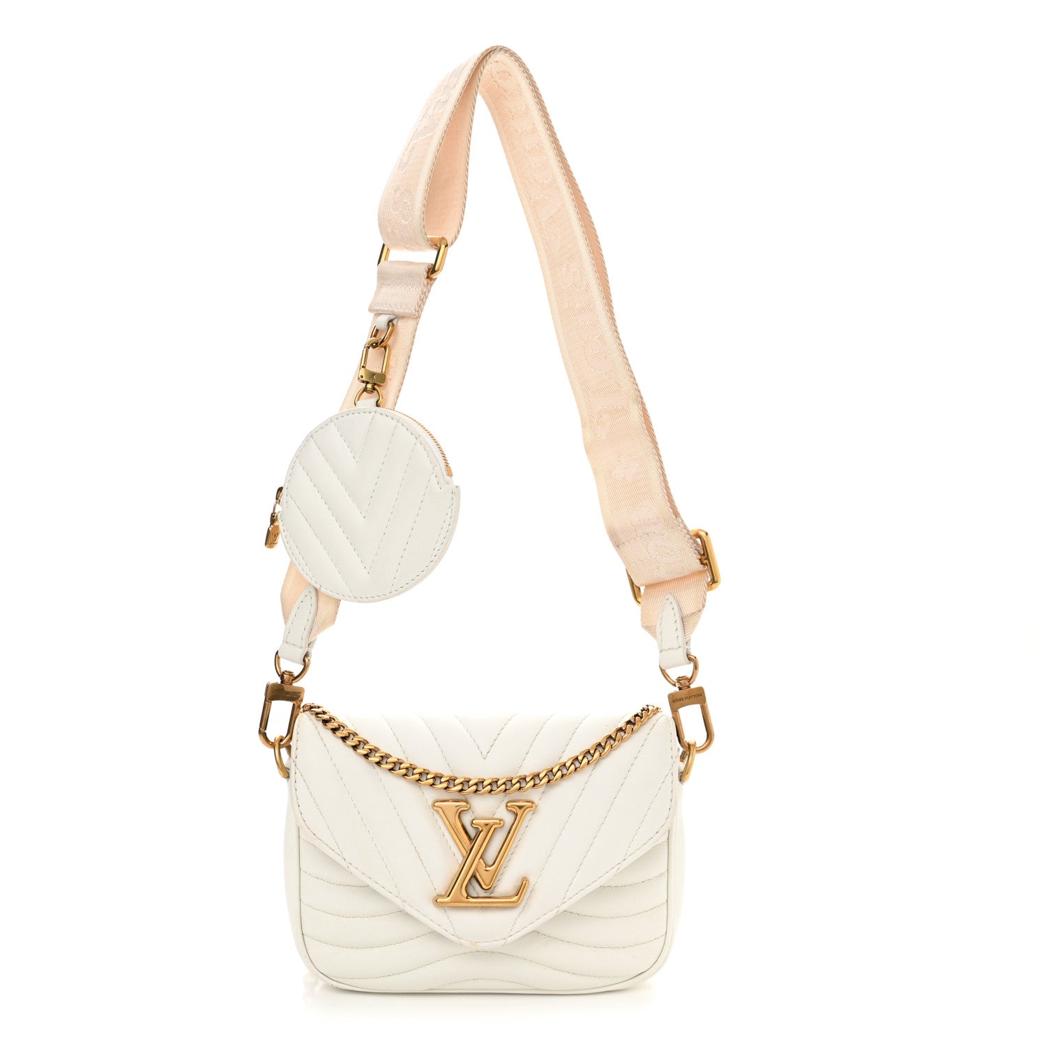 Louis Vuitton Calfskin New Wave Multi Pochette Snow 1 of 15