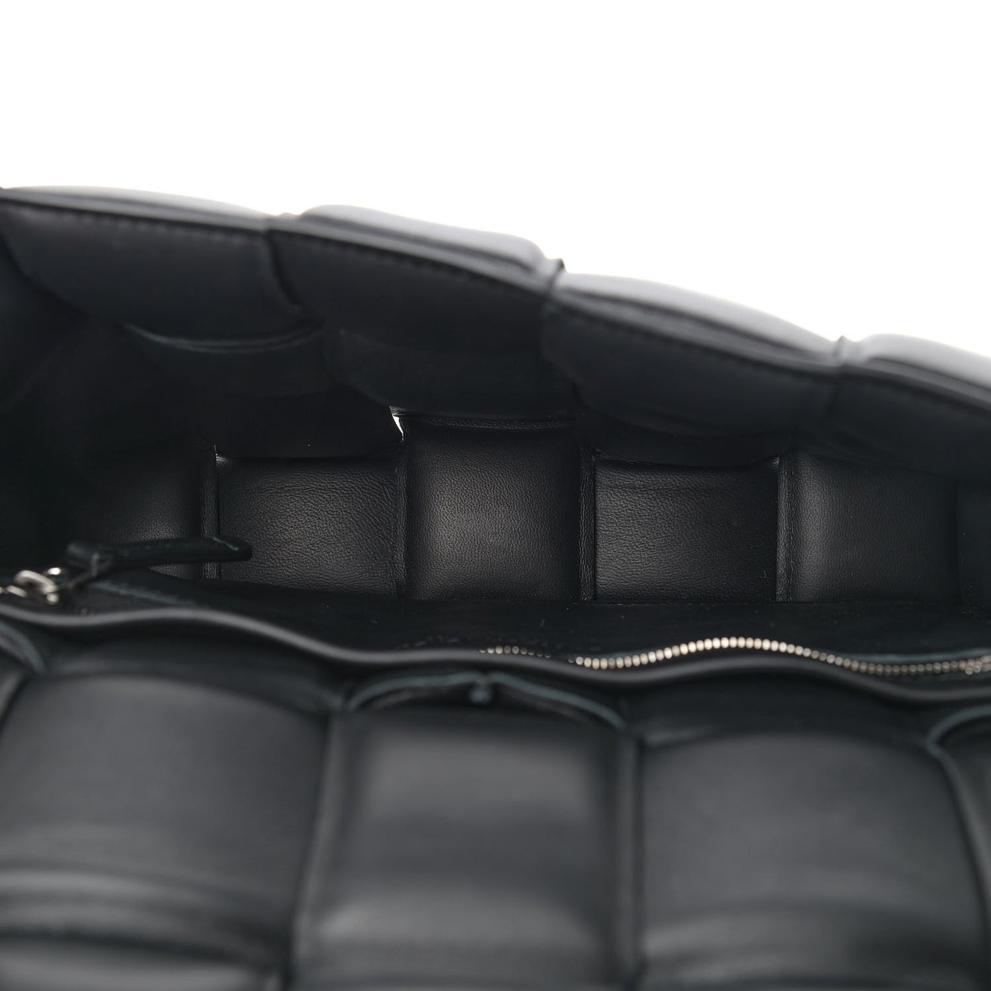 Nappa Maxi Intreccio Padded Cassette Crossbody Bag Black