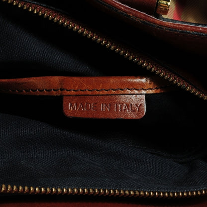 Burberry House Check Bridle Calfskin Medium Lynher Tote Dark Tan 8 of 10