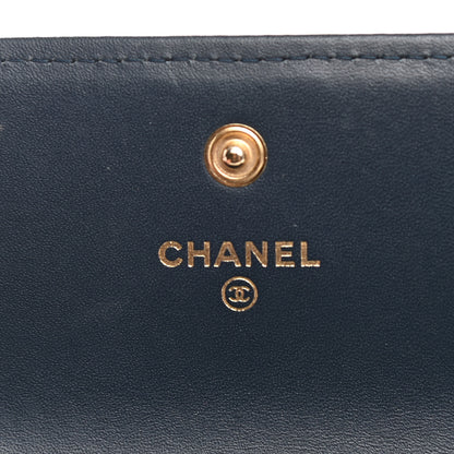 Chanel Caviar Quilted Large Boy Gusset Flap Wallet Blue 6 of 9