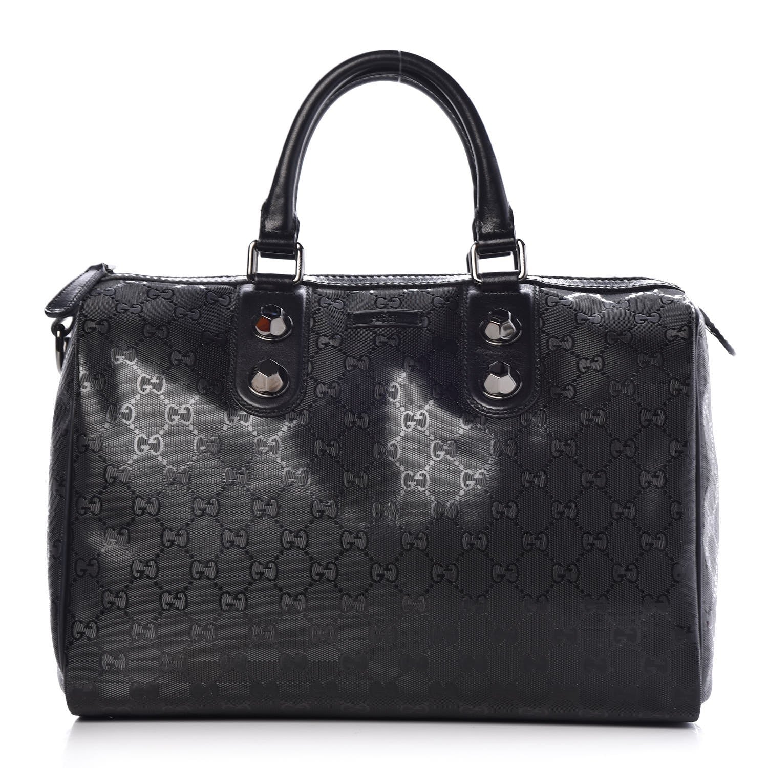 Gucci Imprime Monogram Medium Joy Stud Boston Black 1 of 8