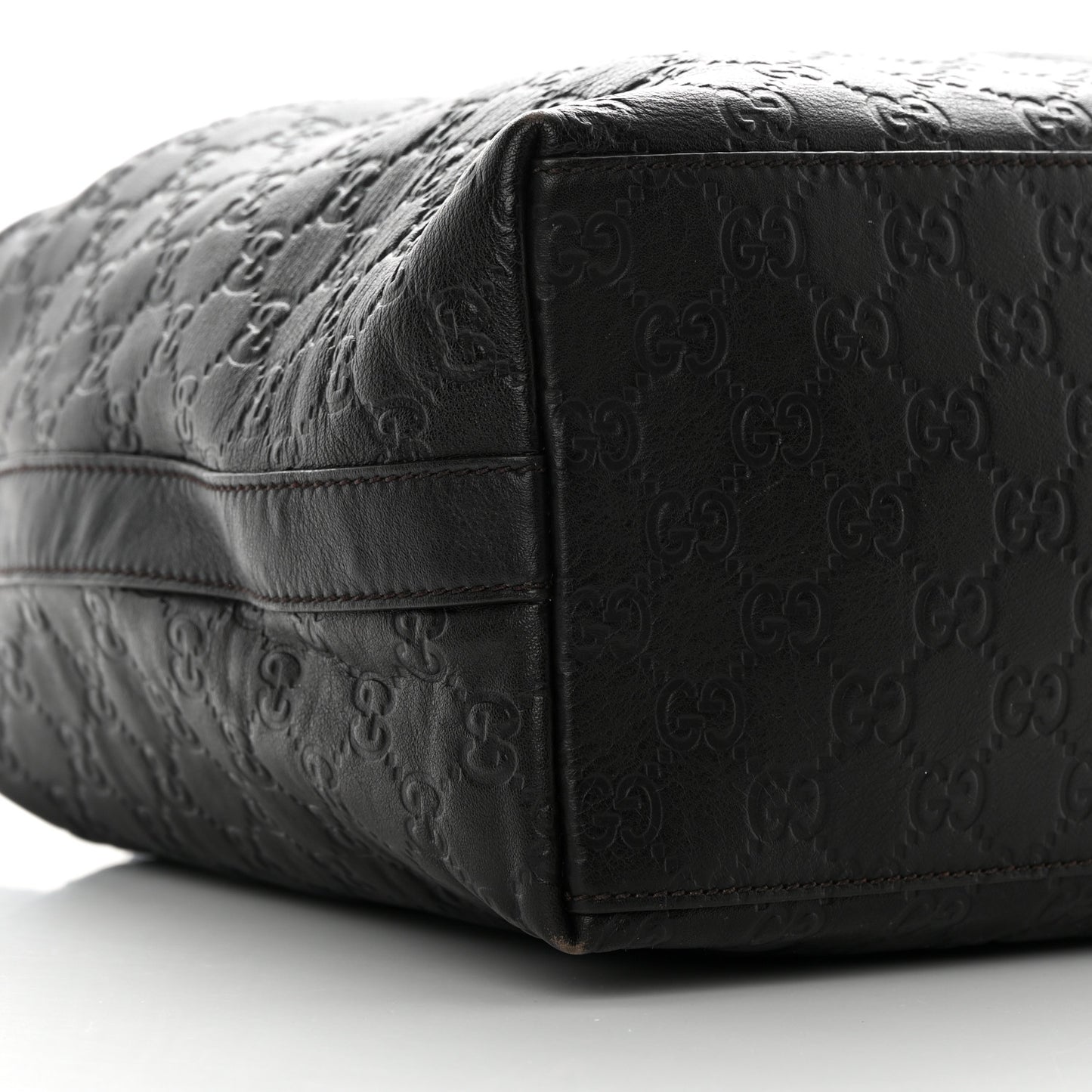 Guccissima Large Hobo Dark Brown