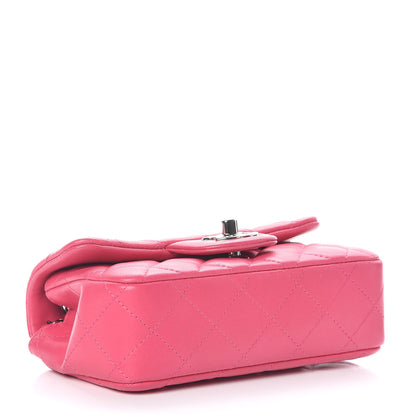 Chanel Lambskin Quilted Extra Mini Flap Dark Pink 4 of 9