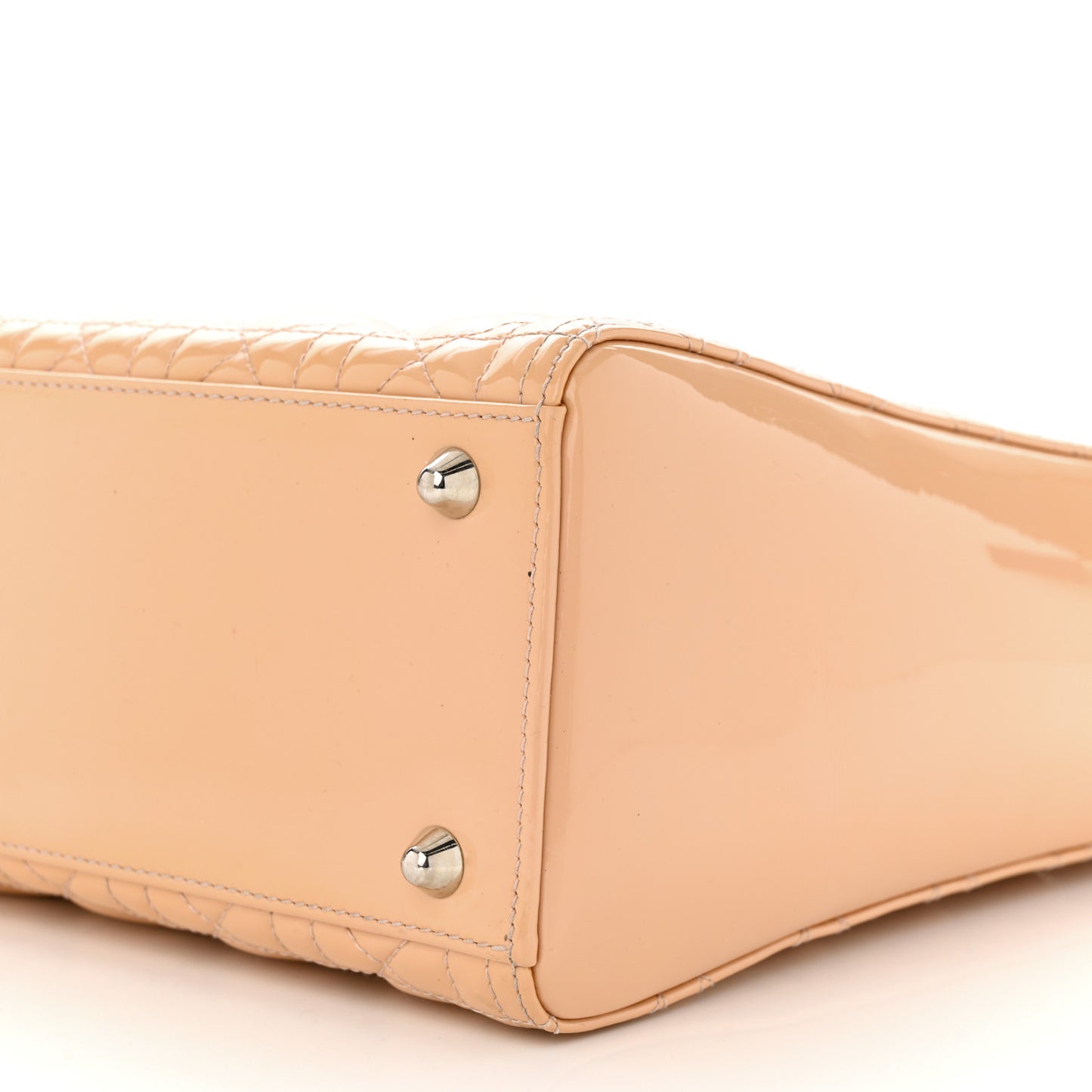 Patent Cannage Large Lady Dior Dark Beige