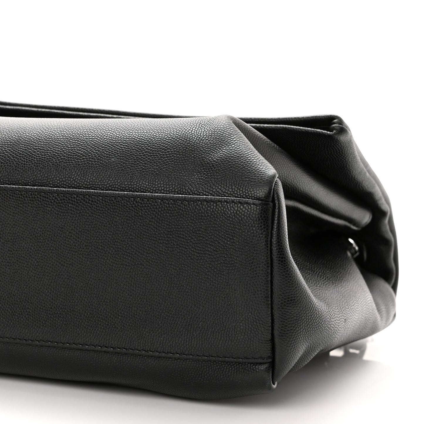 Grain De Poudre Medium West Hollywood Monogram Fold-Over Black