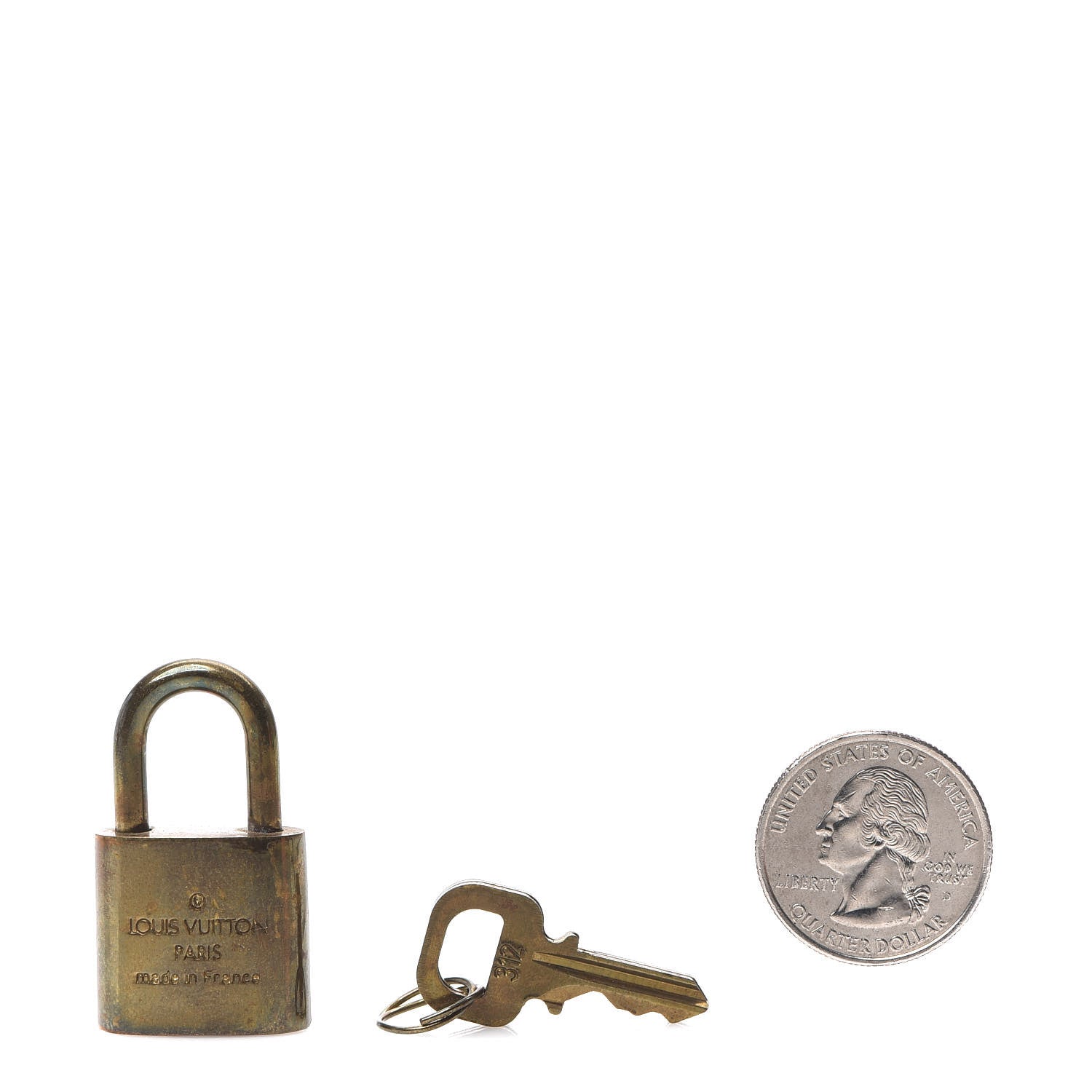 Louis Vuitton Brass Lock and 2 Keys Set #312 2 of 6