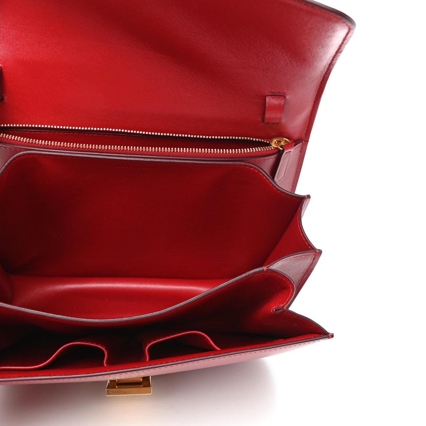 Box Calfskin Medium Classic Box Flap Bag Red