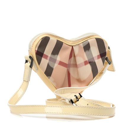 Burberry Patent Supernova Check Heart Crossbody White 2 of 7