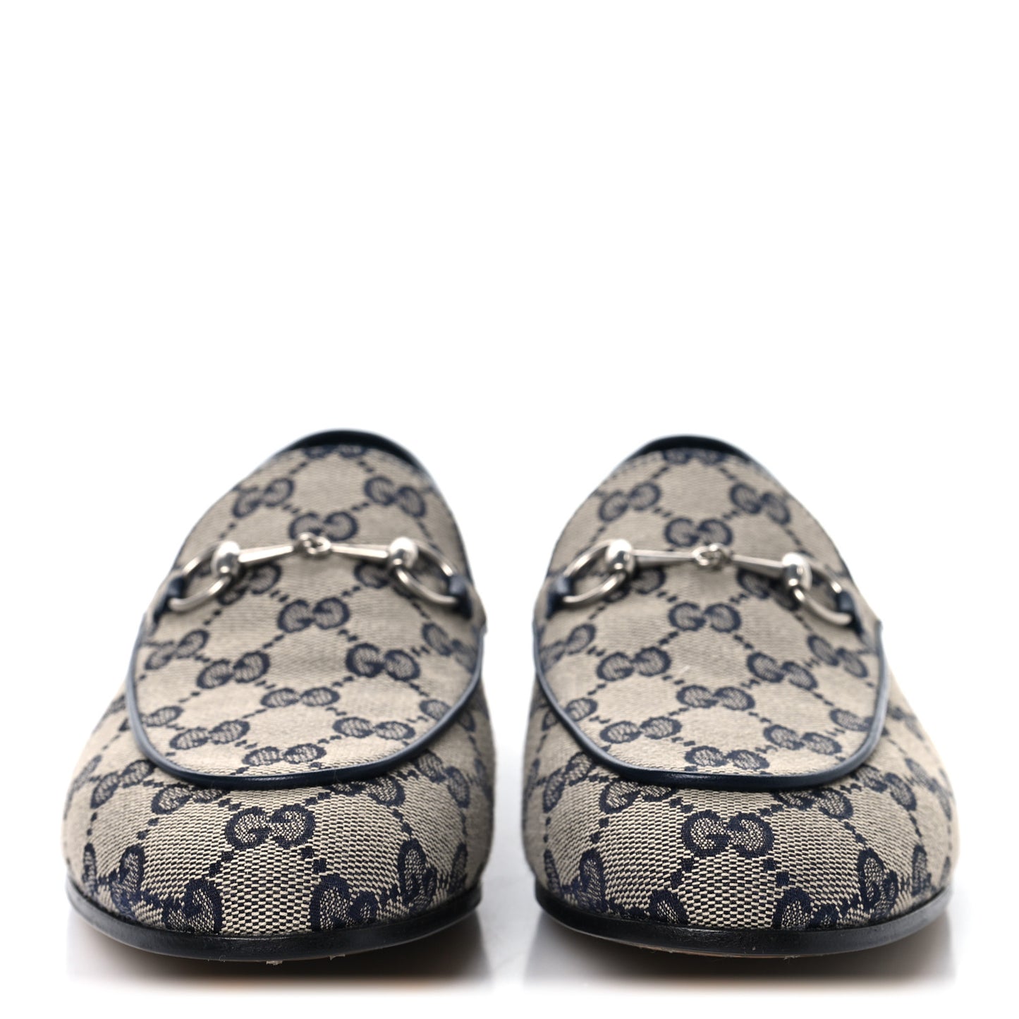 Monogram Malaga Kid Horsebit Womens Jordaan Loafers 40.5 Beige Blue