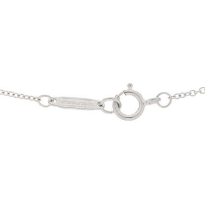 Tiffany 18K White Gold Diamond Metro Heart Pendant Necklace 3 of 3