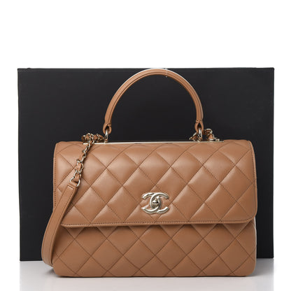 Chanel Lambskin Quilted Medium Trendy CC Flap Dual Handle Bag Light Brown 12 of 12