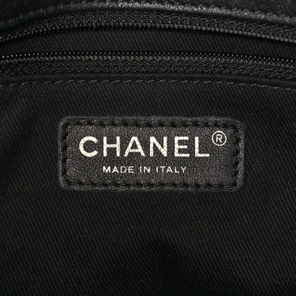 Chanel Calfskin Chevron Quilted Medium Surpique Flap Black 6 of 12