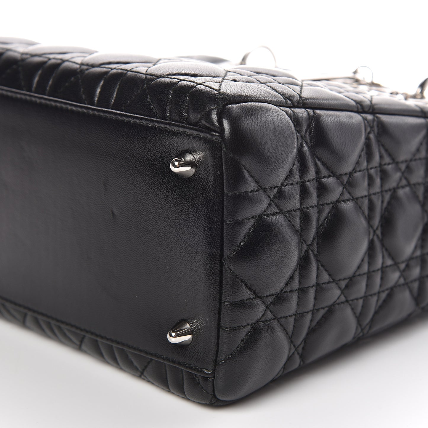 Lambskin Cannage Medium Lady Dior Black