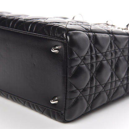 Christian Dior Lambskin Cannage Medium Lady Dior Black 6 of 10