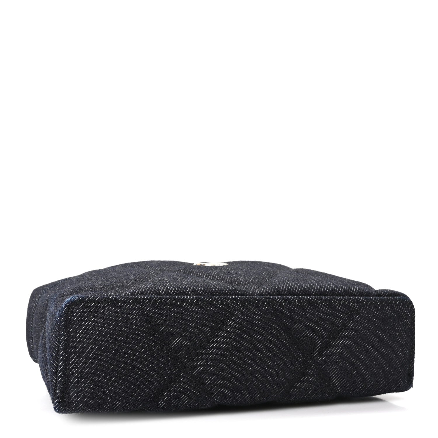 Chanel Denim Quilted Top Handle Slim Vanity Case With Chain Dark Blue 4 of 10