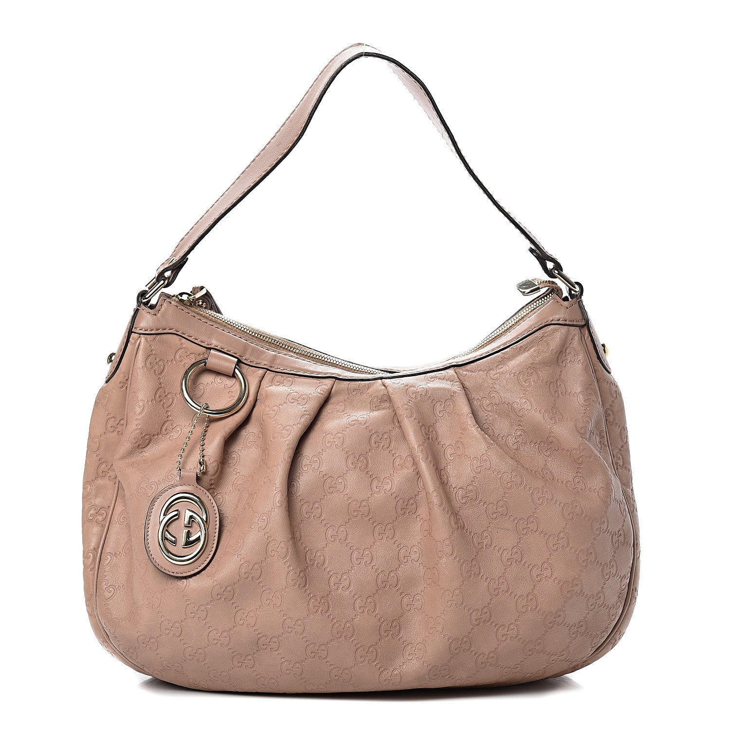 Gucci Guccissima Medium Sukey Hobo Beige 1 of 16