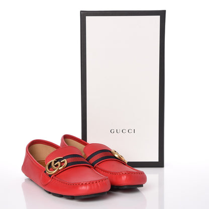 Gucci Calfskin Noel Web Driver Loafers 37 Hibiscus 8 of 8